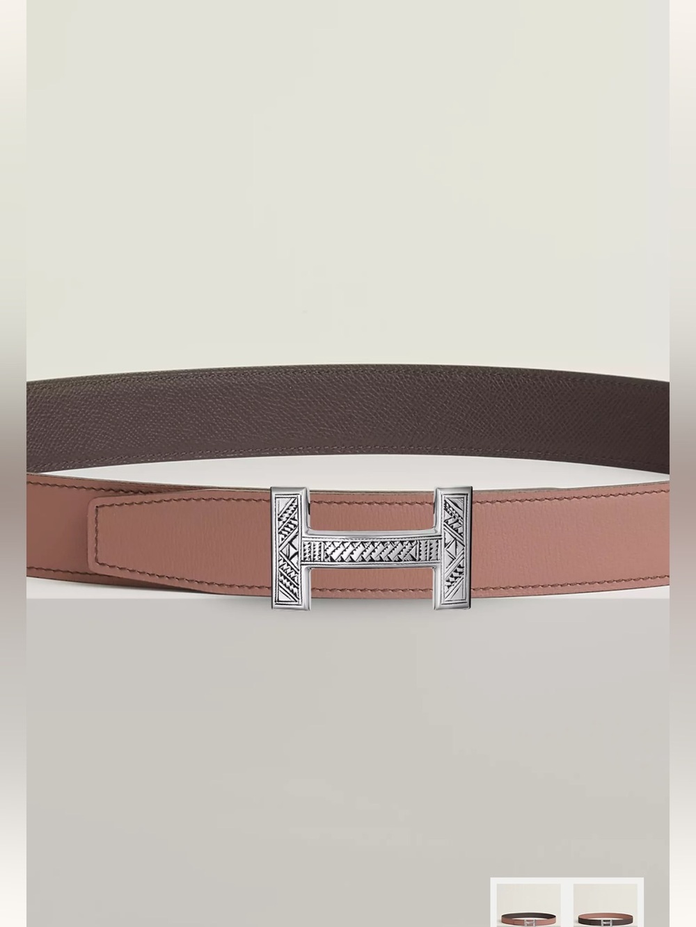 Hermès 32 Sterling Silver Touareg H' Buckle